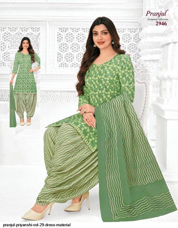 Priyanshi Vol-29 By Pranjul Beautiful Festive Suits Colorful Stylish Fancy Casual Wear & Ethnic Wear Pure Cotton Print Dresses At Wholesale Price