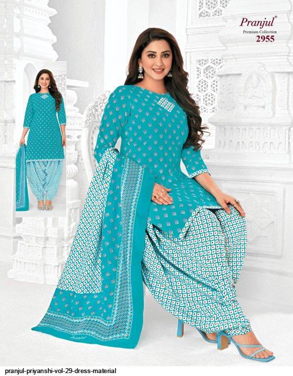 Priyanshi Vol-29 By Pranjul Beautiful Festive Suits Colorful Stylish Fancy Casual Wear & Ethnic Wear Pure Cotton Print Dresses At Wholesale Price