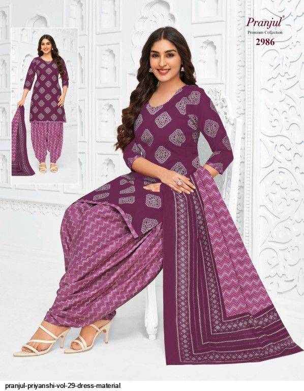 Priyanshi Vol-29 By Pranjul Beautiful Festive Suits Colorful Stylish Fancy Casual Wear & Ethnic Wear Pure Cotton Print Dresses At Wholesale Price