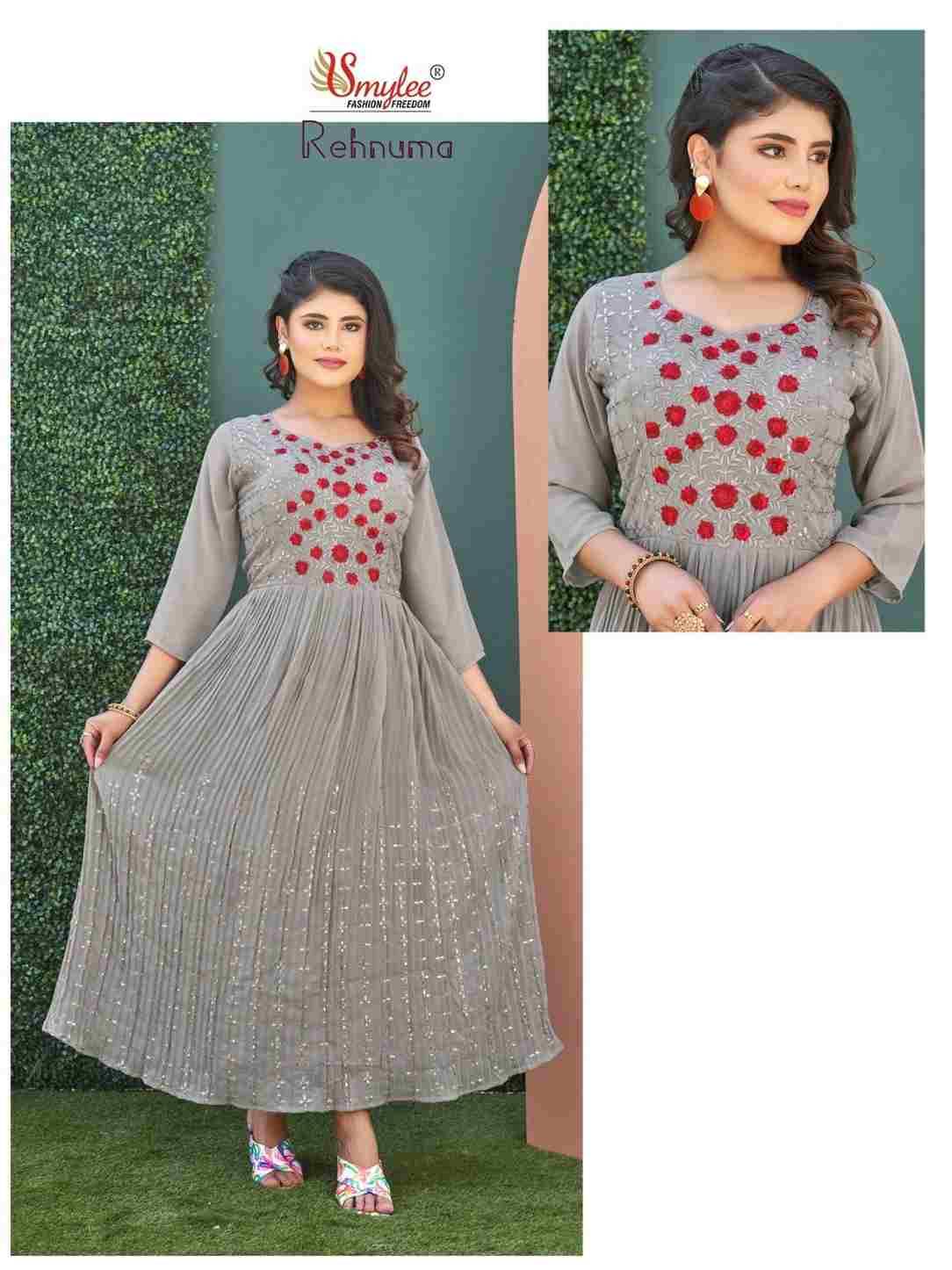 Rehnuma By Smylee 01 To 08 Series Designer Stylish Fancy Colorful Beautiful Party Wear & Ethnic Wear Collection Heavy Georgette Print Gowns At Wholesale Price