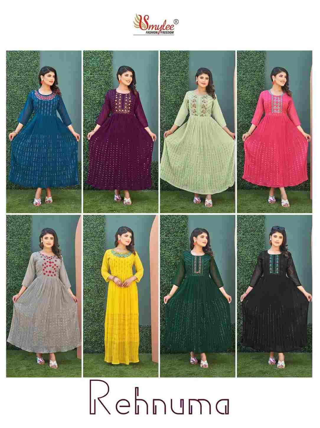 Rehnuma By Smylee 01 To 08 Series Designer Stylish Fancy Colorful Beautiful Party Wear & Ethnic Wear Collection Heavy Georgette Print Gowns At Wholesale Price