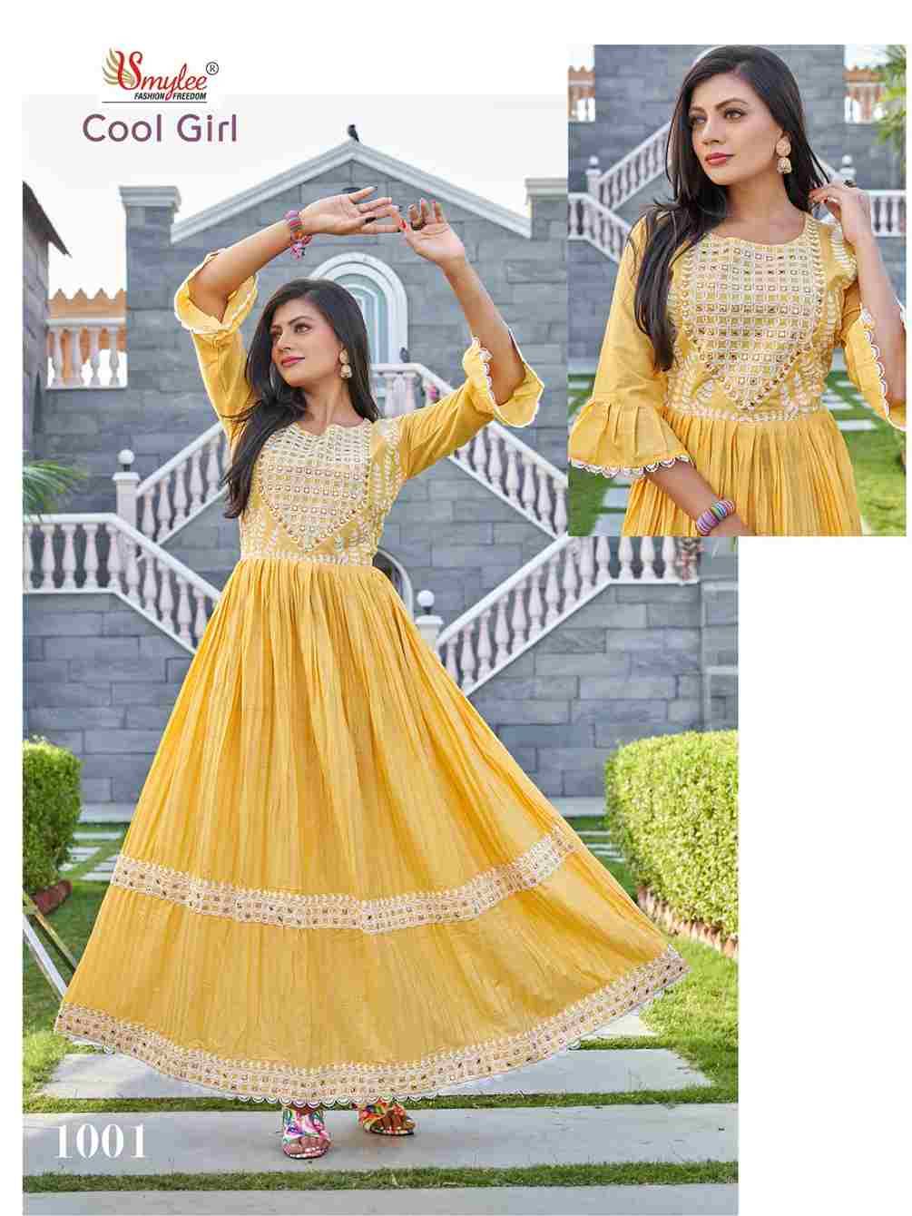Cool Girl By Smylee 1001 To 1006 Series Designer Stylish Fancy Colorful Beautiful Party Wear & Ethnic Wear Collection Cambric Cotton Print Gowns At Wholesale Price