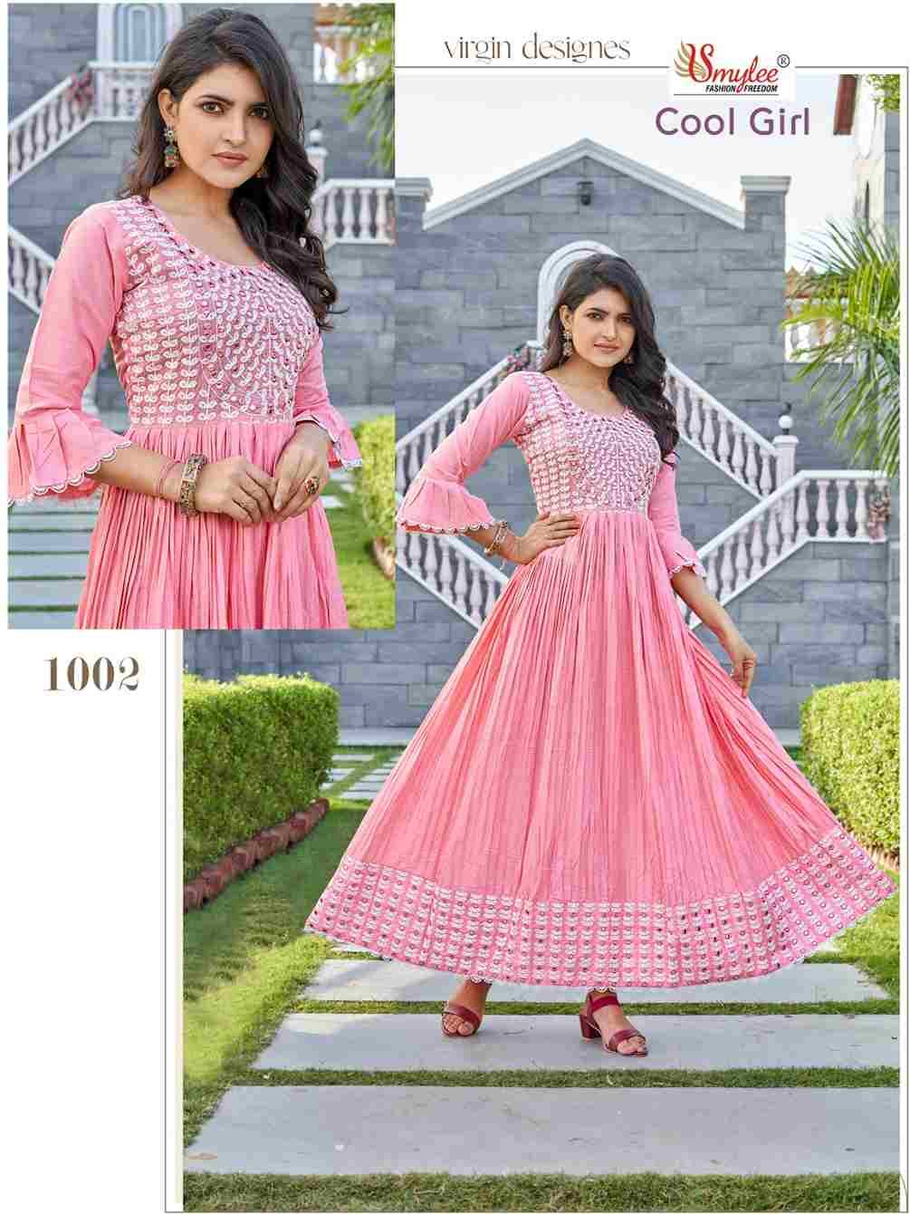 Cool Girl By Smylee 1001 To 1006 Series Designer Stylish Fancy Colorful Beautiful Party Wear & Ethnic Wear Collection Cambric Cotton Print Gowns At Wholesale Price