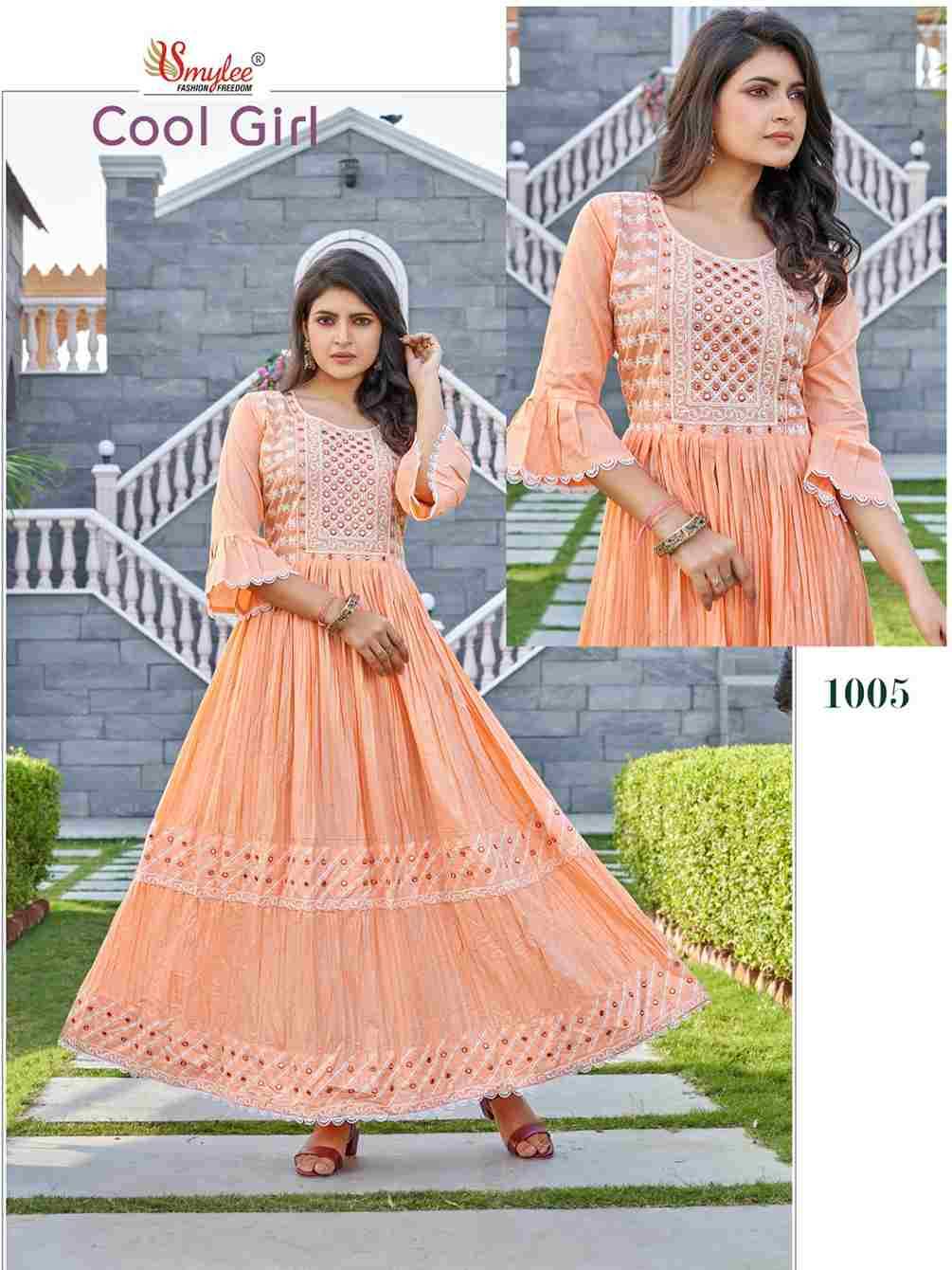 Cool Girl By Smylee 1001 To 1006 Series Designer Stylish Fancy Colorful Beautiful Party Wear & Ethnic Wear Collection Cambric Cotton Print Gowns At Wholesale Price