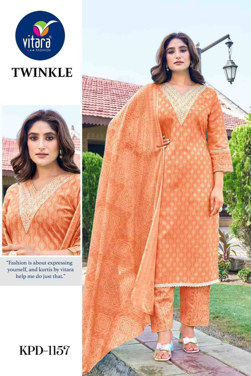 Twinkle By Vitara 1156 To 1159 Series Beautiful Festive Suits Colorful Stylish Fancy Casual Wear & Ethnic Wear Pure Cotton Dresses At Wholesale Price