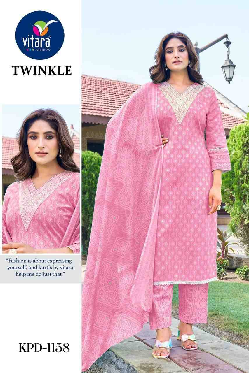 Twinkle By Vitara 1156 To 1159 Series Beautiful Festive Suits Colorful Stylish Fancy Casual Wear & Ethnic Wear Pure Cotton Dresses At Wholesale Price