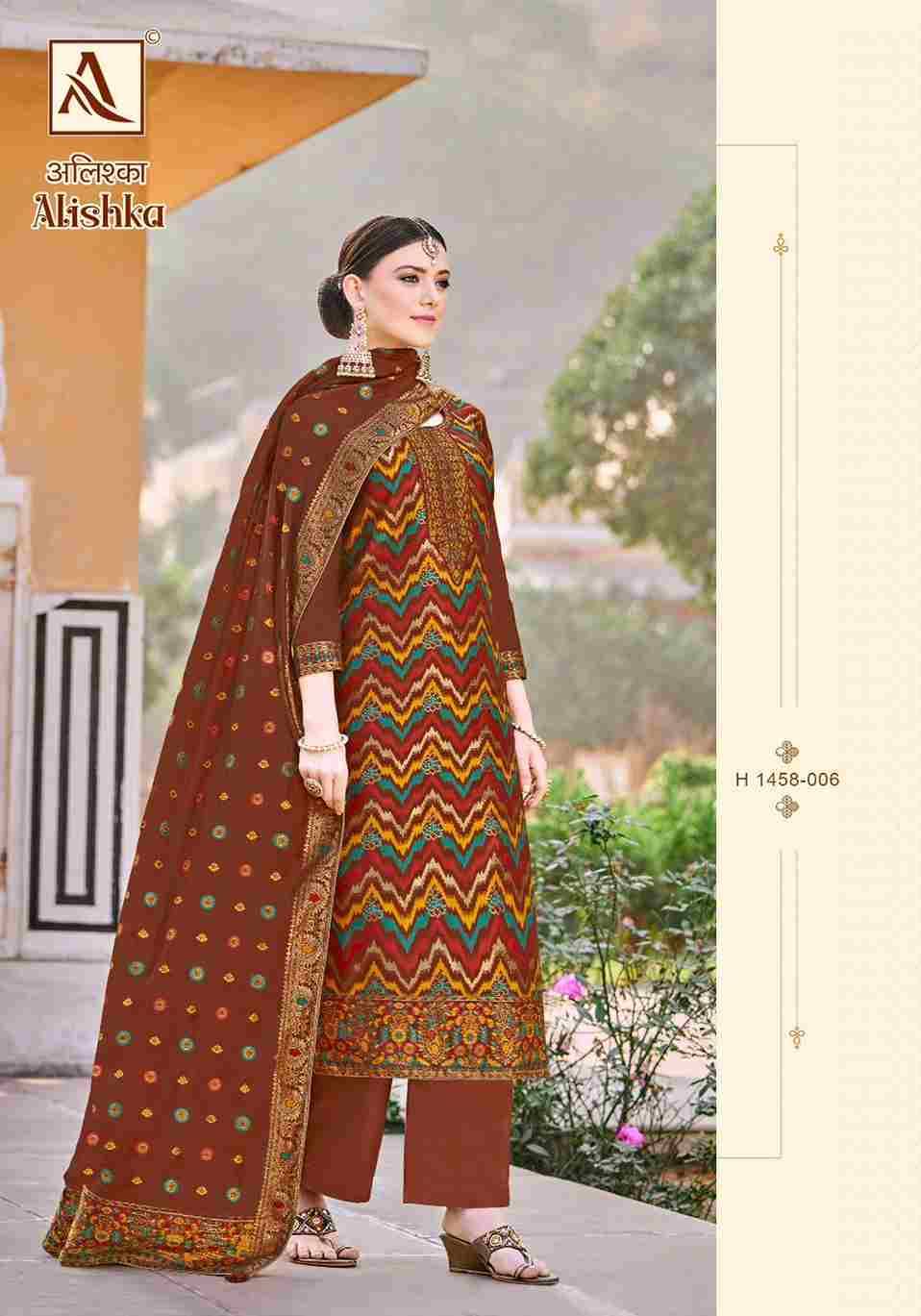 Alishka By Alok Suit 1458-001 To 1458-006 Series Indian Traditional Wear Collection Beautiful Stylish Fancy Colorful Party Wear & Wear Pure Jacquard Dress At Wholesale Price