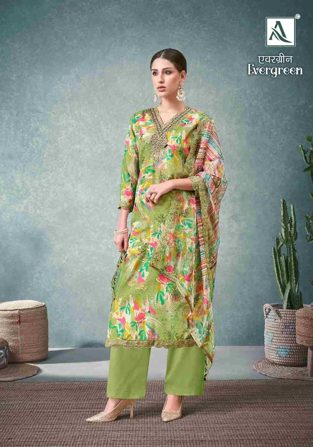 Evergreen By Alok Suit 1445-001 To 1445-006 Series Indian Traditional Wear Collection Beautiful Stylish Fancy Colorful Party Wear & Wear Pure Organza Dress At Wholesale Price