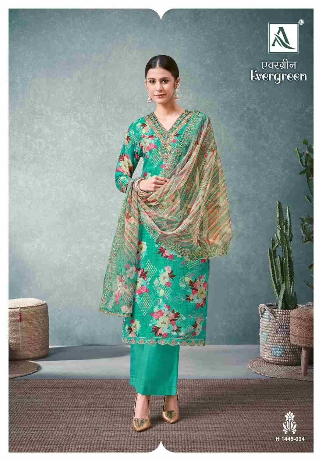 Evergreen By Alok Suit 1445-001 To 1445-006 Series Indian Traditional Wear Collection Beautiful Stylish Fancy Colorful Party Wear & Wear Pure Organza Dress At Wholesale Price