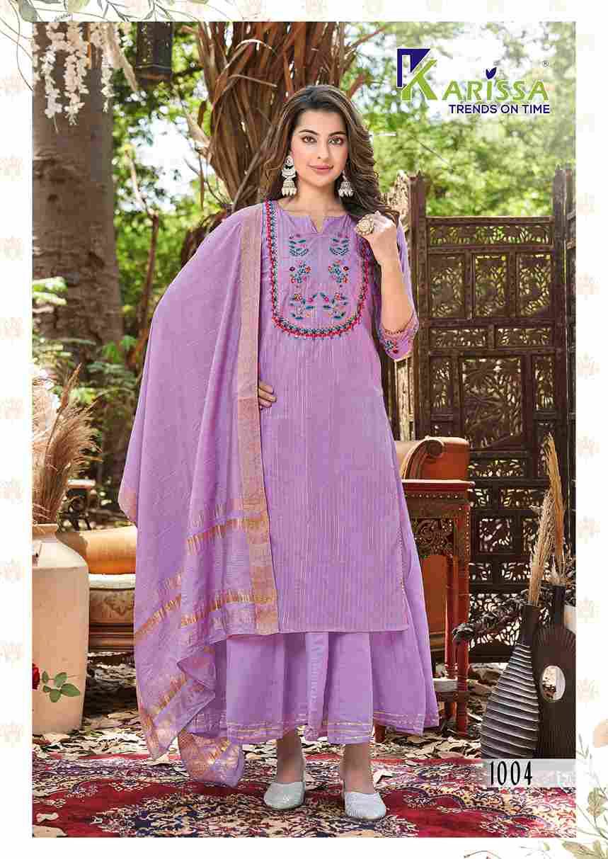 Harmony By Karissa 1001 To 1006 Series Beautiful Festive Suits Colorful Stylish Fancy Casual Wear & Ethnic Wear Pure Cotton Dresses At Wholesale Price