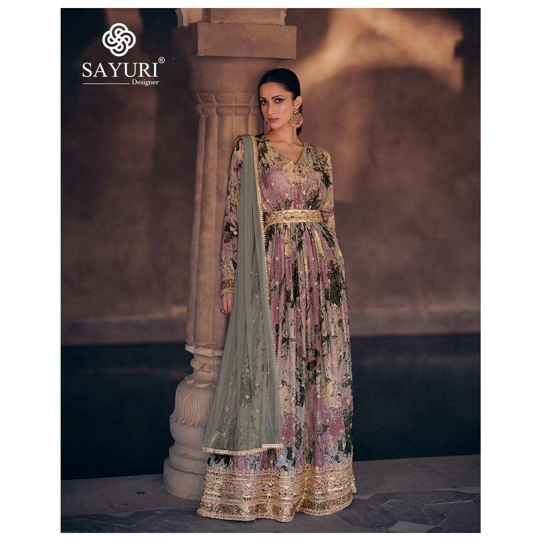 Kesar By Sayuri 5470 To 5474 Series Designer Stylish Fancy Colorful Beautiful Party Wear & Ethnic Wear Collection Georgette Gowns With Bottom At Wholesale Price