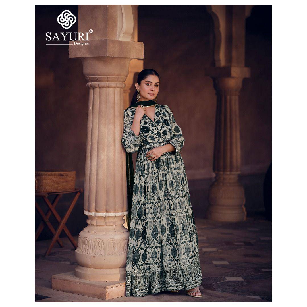 Kesar By Sayuri 5470 To 5474 Series Designer Stylish Fancy Colorful Beautiful Party Wear & Ethnic Wear Collection Georgette Gowns With Bottom At Wholesale Price