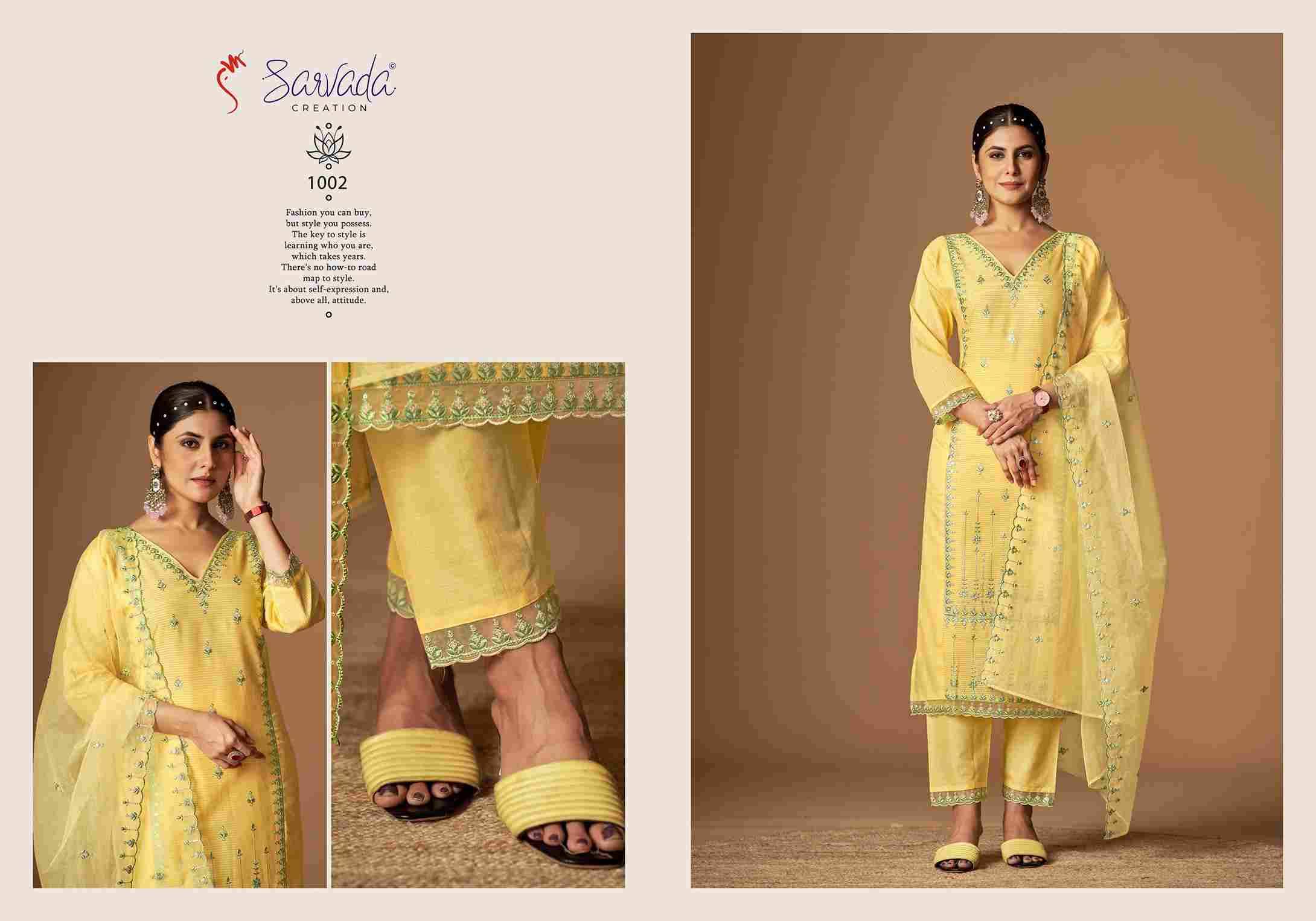 Sahira By Sarvada Creation 1001 To 1006 Series Beautiful Suits Colorful Stylish Fancy Casual Wear & Ethnic Wear Cambric Cotton Dresses At Wholesale Price