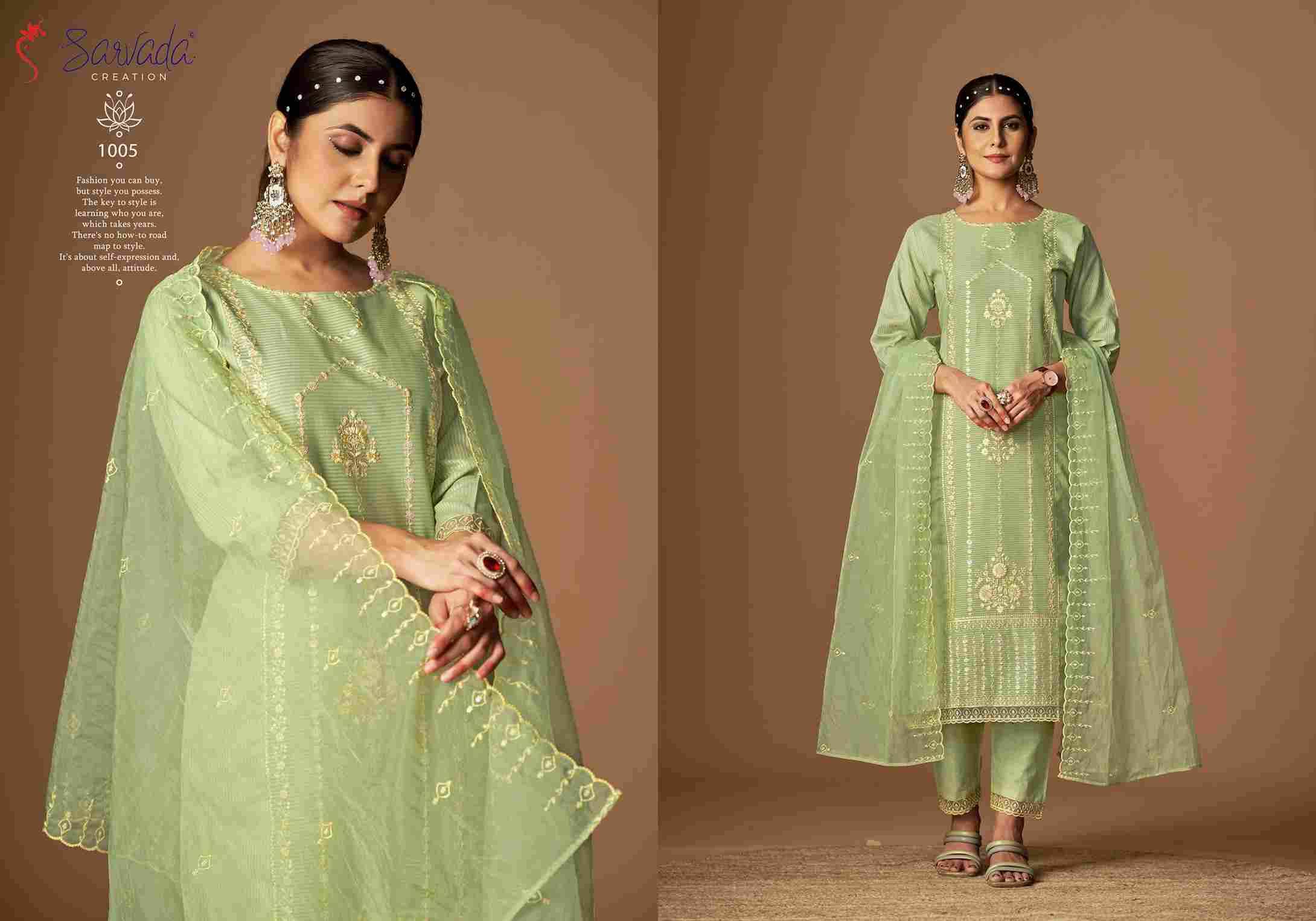 Sahira By Sarvada Creation 1001 To 1006 Series Beautiful Suits Colorful Stylish Fancy Casual Wear & Ethnic Wear Cambric Cotton Dresses At Wholesale Price