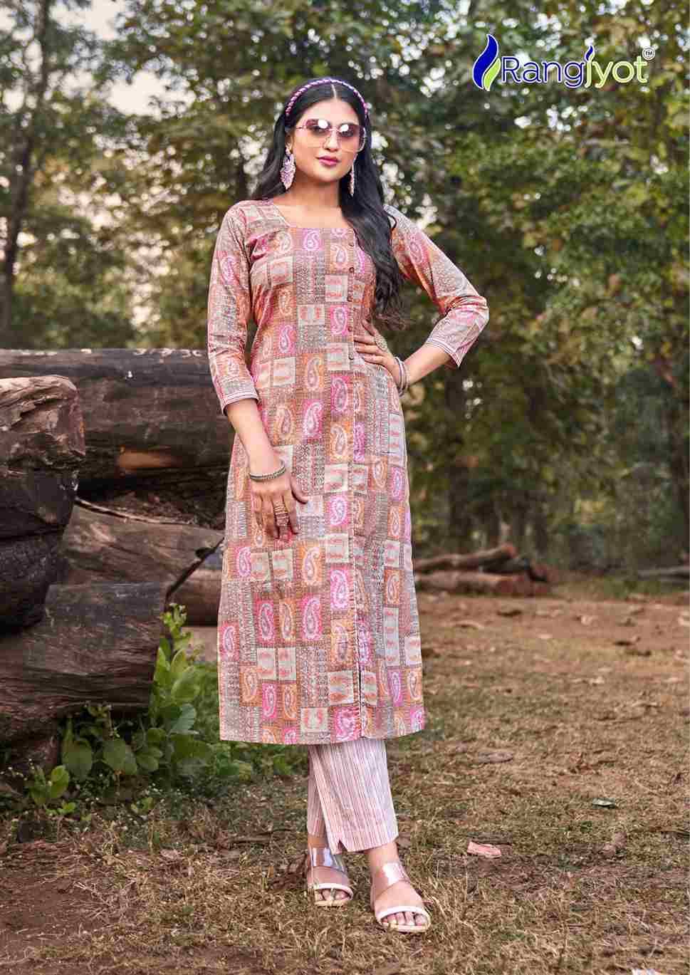 Rangriti By Rangjyot Fashion 1001 To 1008 Series Designer Stylish Fancy Colorful Beautiful Party Wear & Ethnic Wear Collection Pure Cotton Kurtis With Bottom At Wholesale Price