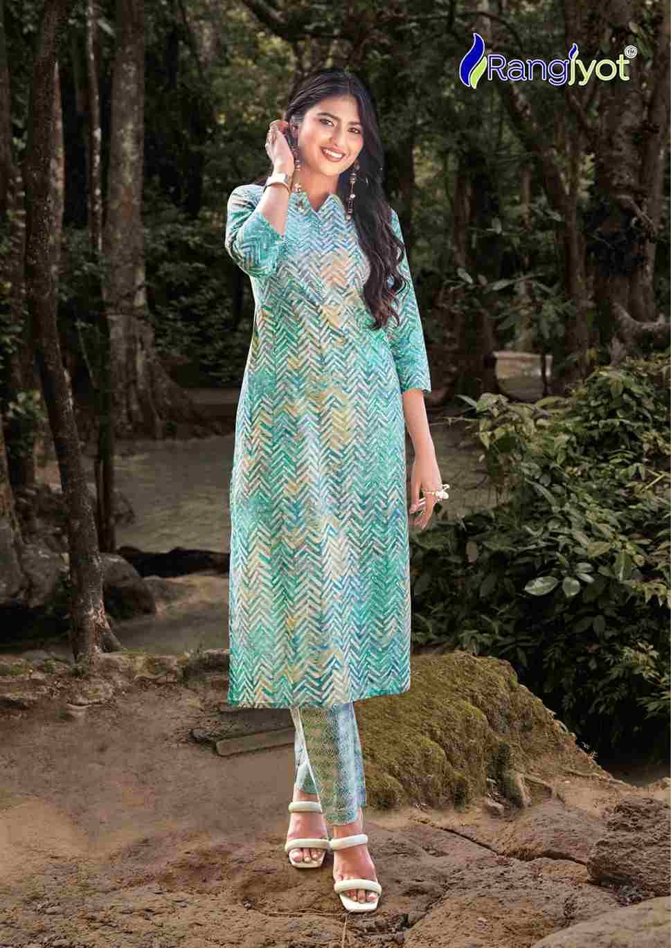 Rangriti By Rangjyot Fashion 1001 To 1008 Series Designer Stylish Fancy Colorful Beautiful Party Wear & Ethnic Wear Collection Pure Cotton Kurtis With Bottom At Wholesale Price