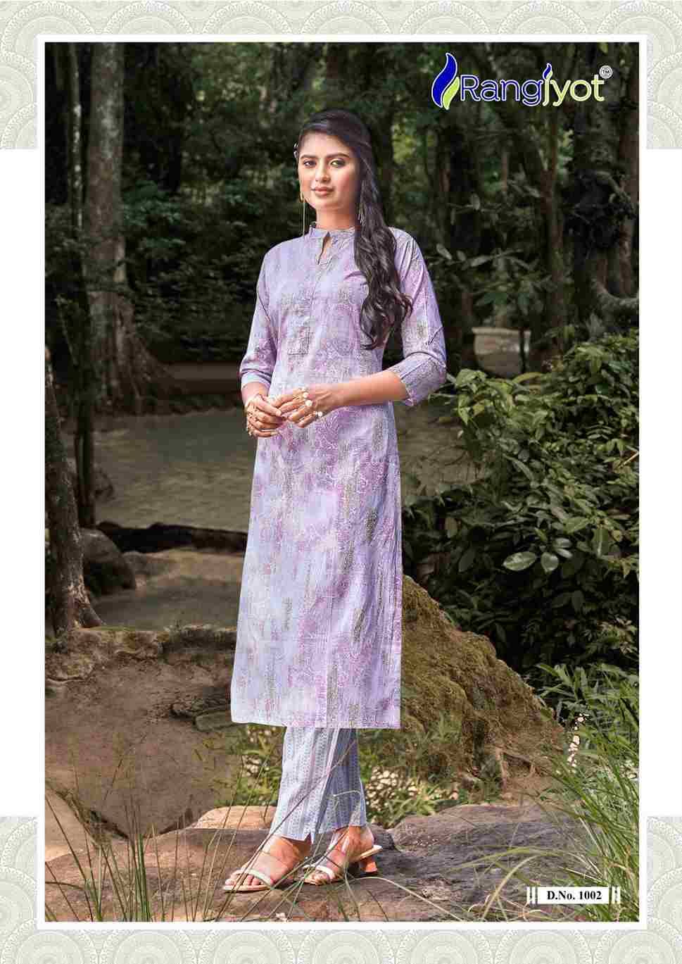 Rangriti By Rangjyot Fashion 1001 To 1008 Series Designer Stylish Fancy Colorful Beautiful Party Wear & Ethnic Wear Collection Pure Cotton Kurtis With Bottom At Wholesale Price