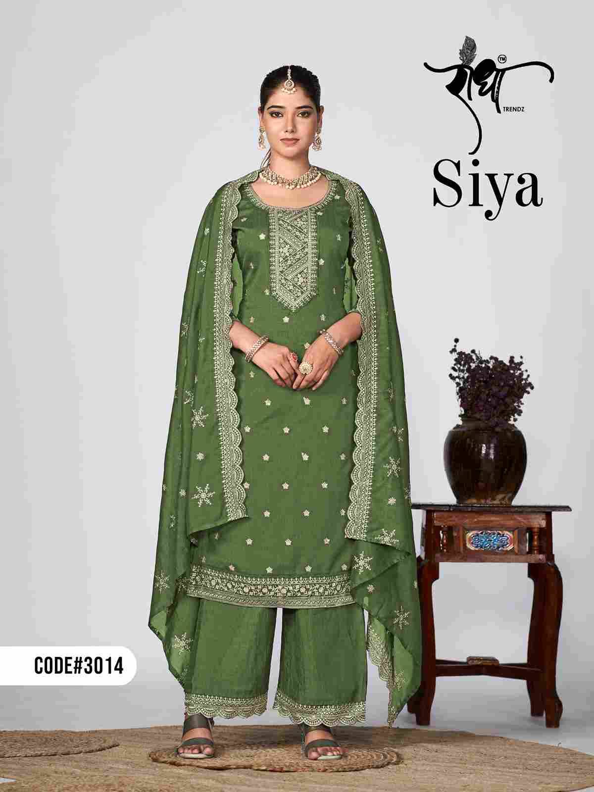 Siya By Radha Trendz 3011 To 3014 Series Beautiful Festive Suits Colorful Stylish Fancy Casual Wear & Ethnic Wear Pure Vichitra Dresses At Wholesale Price