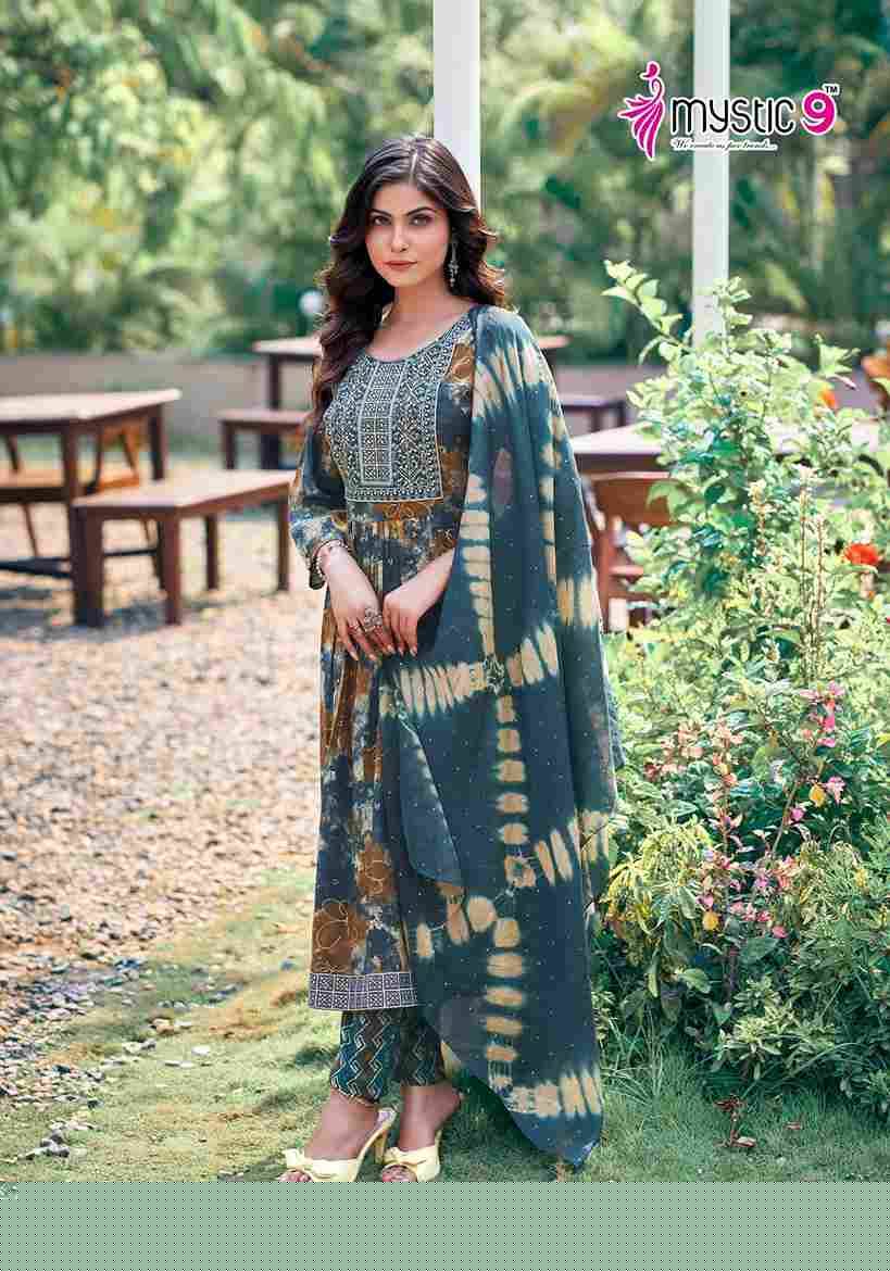 Sara Vol-4 By Mystic 9 4001 To 4008 Series Beautiful Festive Suits Colorful Stylish Fancy Casual Wear & Ethnic Wear Rayon Foil Dresses At Wholesale Price