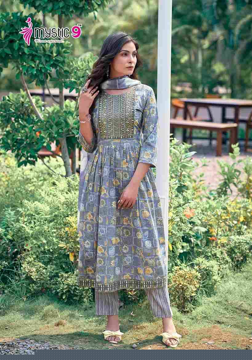 Sara Vol-4 By Mystic 9 4001 To 4008 Series Beautiful Festive Suits Colorful Stylish Fancy Casual Wear & Ethnic Wear Rayon Foil Dresses At Wholesale Price