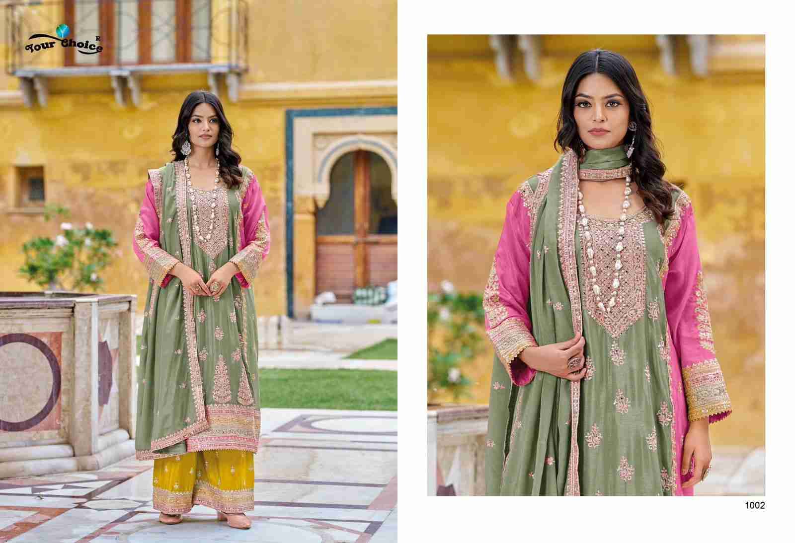 Galaxy Vol-3 By Your Choice 1001 To 1003 Series Beautiful Stylish Festive Suits Fancy Colorful Casual Wear & Ethnic Wear & Ready To Wear Pure Chinnon Embroidered Dresses At Wholesale Price