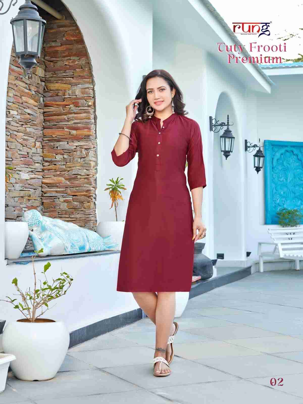 Tuti Frooti Premium By Rung 01 To 08 Series Designer Stylish Fancy Colorful Beautiful Party Wear & Ethnic Wear Collection Fancy Kurtis At Wholesale Price
