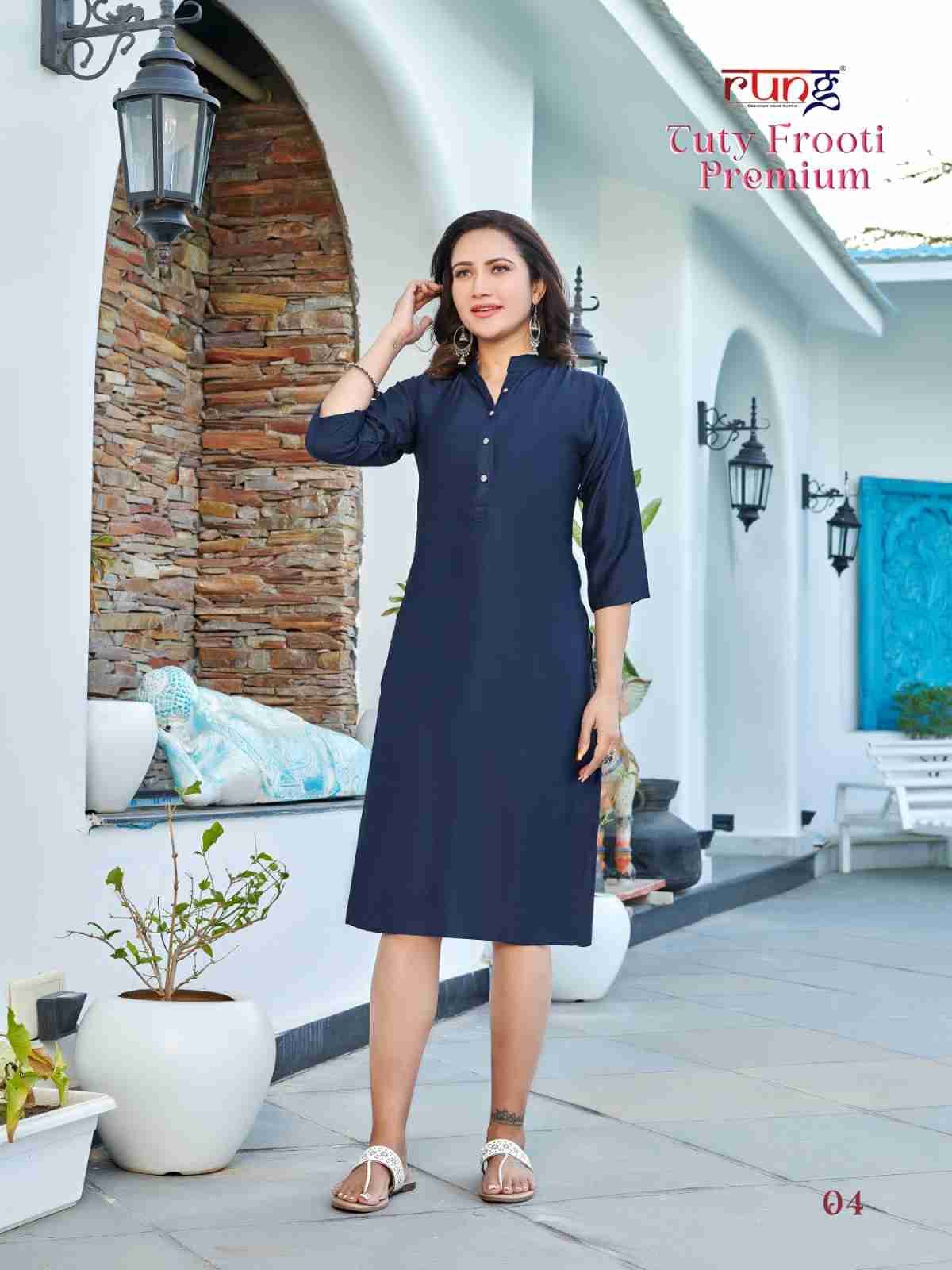 Tuti Frooti Premium By Rung 01 To 08 Series Designer Stylish Fancy Colorful Beautiful Party Wear & Ethnic Wear Collection Fancy Kurtis At Wholesale Price
