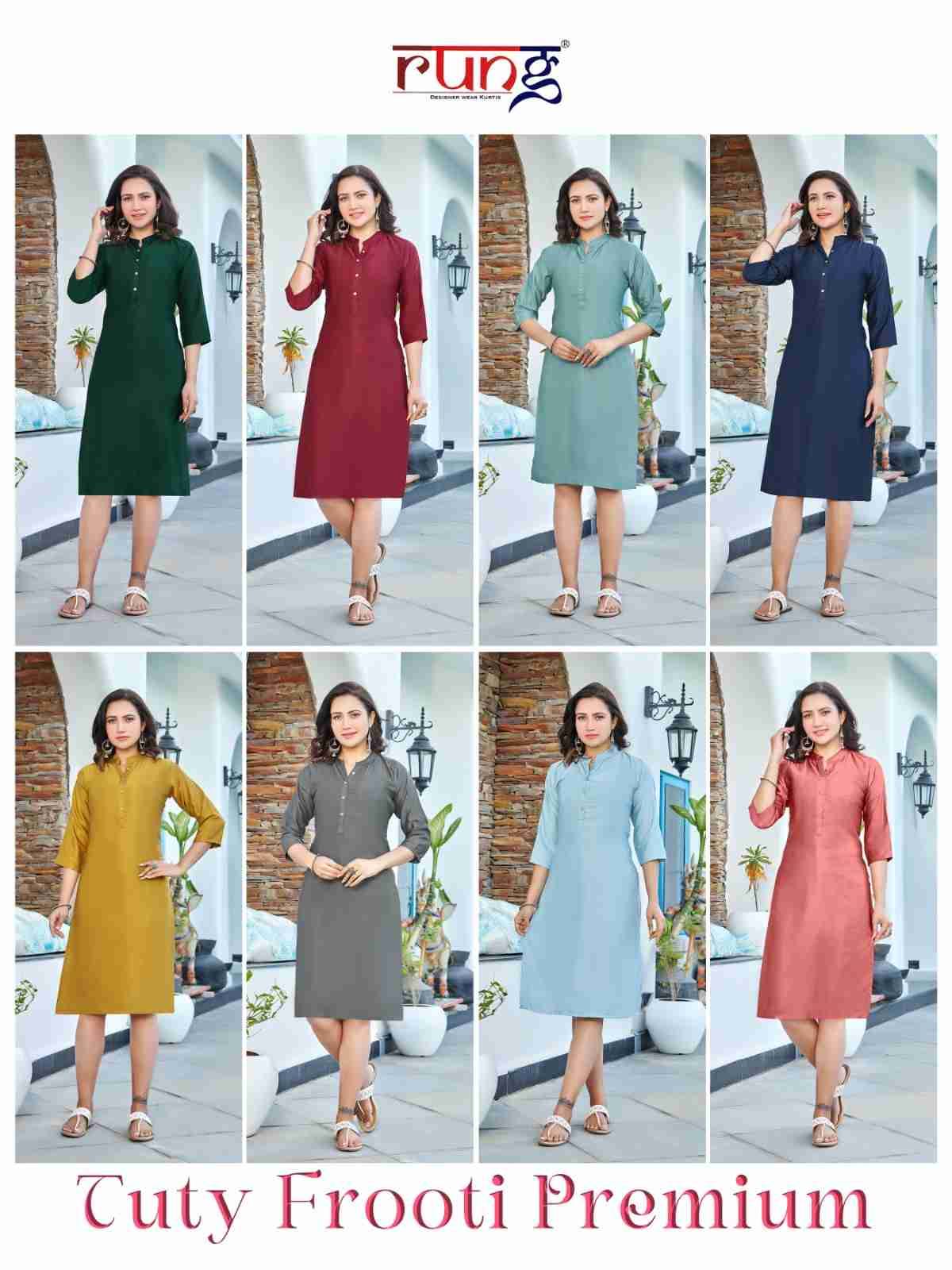 Tuti Frooti Premium By Rung 01 To 08 Series Designer Stylish Fancy Colorful Beautiful Party Wear & Ethnic Wear Collection Fancy Kurtis At Wholesale Price