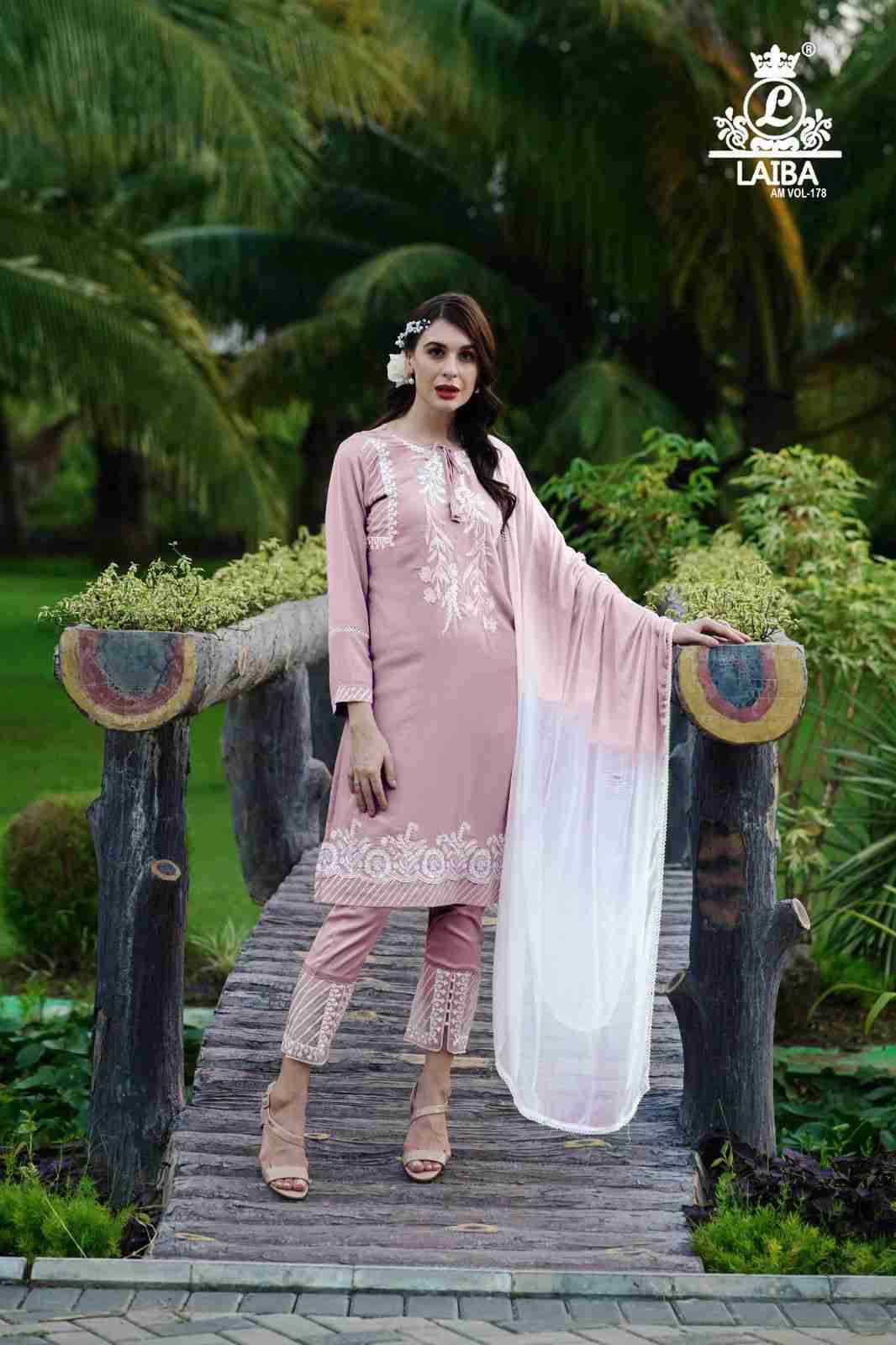 AM Vol-178 By Laiba 178-A To 178-D Series Beautiful Pakistani Suits Colorful Stylish Fancy Casual Wear & Ethnic Wear Pure Georgette Embroidered Dresses At Wholesale Price