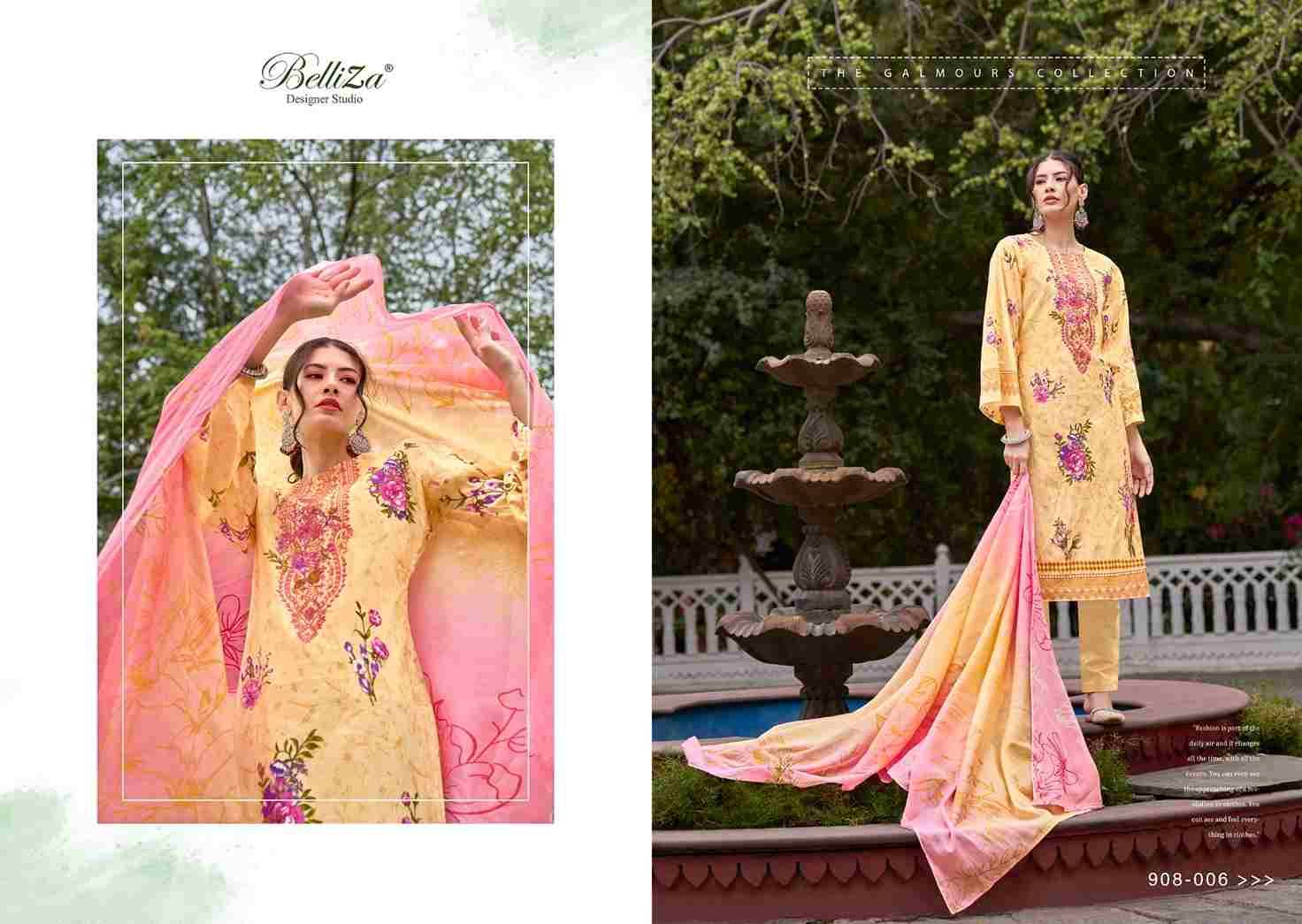 Naira Vol-48 By Belliza 908-001 To 908-008 Series Beautiful Festive Suits Stylish Fancy Colorful Casual Wear & Ethnic Wear Pure Cotton Print Dresses At Wholesale Price