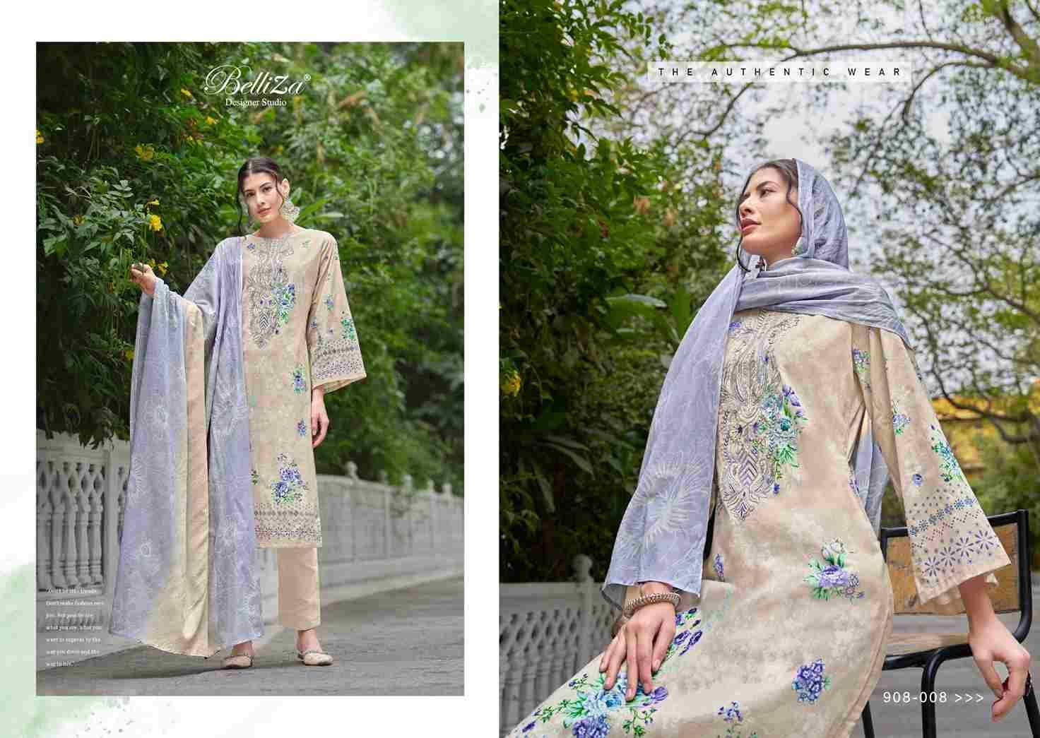 Naira Vol-48 By Belliza 908-001 To 908-008 Series Beautiful Festive Suits Stylish Fancy Colorful Casual Wear & Ethnic Wear Pure Cotton Print Dresses At Wholesale Price