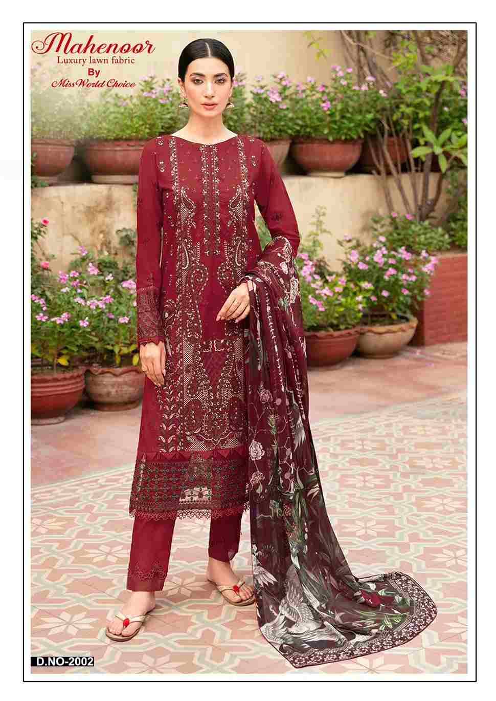 Mahenoor Vol-2 By Miss World Choice 2001 To 2006 Series Beautiful Festive Suits Stylish Fancy Colorful Casual Wear & Ethnic Wear Pure Lawn Print Dresses At Wholesale Price
