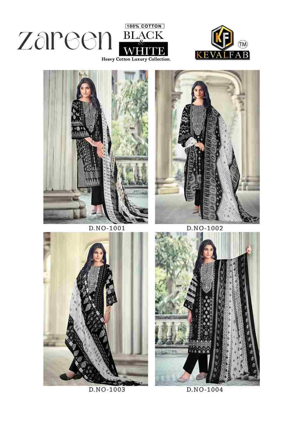 Zareen By Keval Fab 1001 To 1004 Series Beautiful Festive Suits Colorful Stylish Fancy Casual Wear & Ethnic Wear Pure Cotton Print Dresses At Wholesale Price