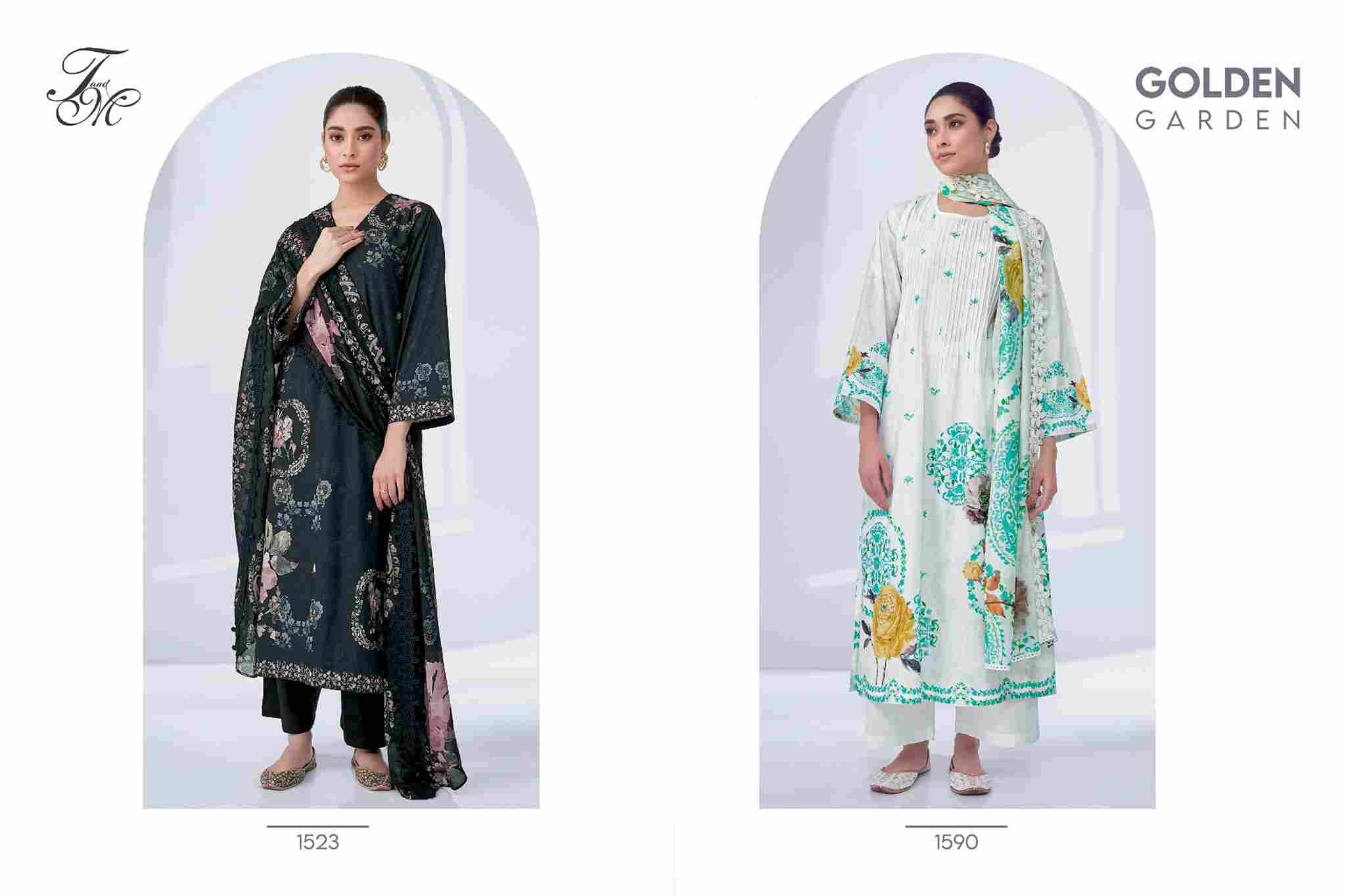 Golden Garden By T And M Designer Studio Beautiful Festive Suits Colorful Stylish Fancy Casual Wear & Ethnic Wear Pure Cotton Lawn Print Dresses At Wholesale Price