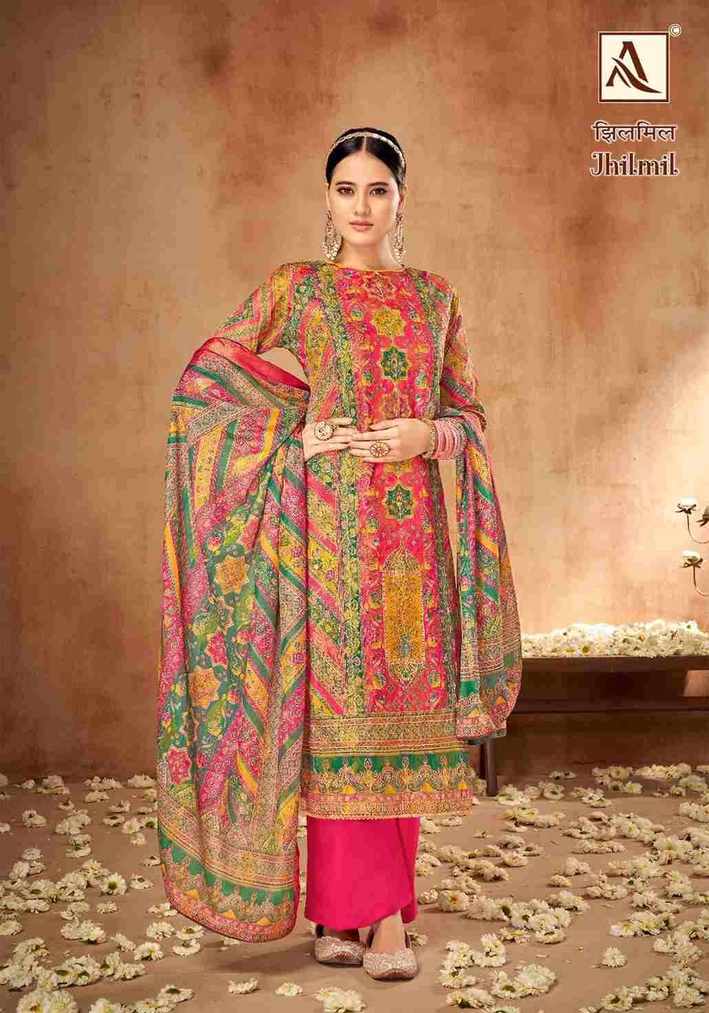 Jhilmil By Alok Suit 1474-001 To 1474-006 Series Beautiful Festive Suits Colorful Stylish Fancy Casual Wear & Ethnic Wear Pure Muslin Jacquard Dresses At Wholesale Price