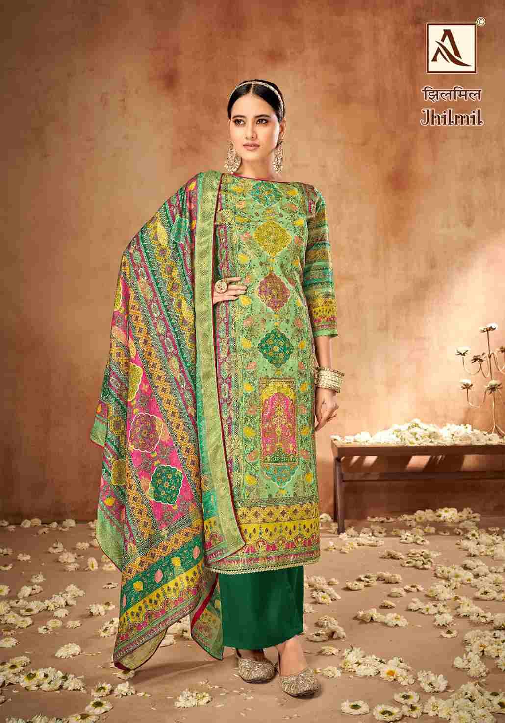 Jhilmil By Alok Suit 1474-001 To 1474-006 Series Beautiful Festive Suits Colorful Stylish Fancy Casual Wear & Ethnic Wear Pure Muslin Jacquard Dresses At Wholesale Price