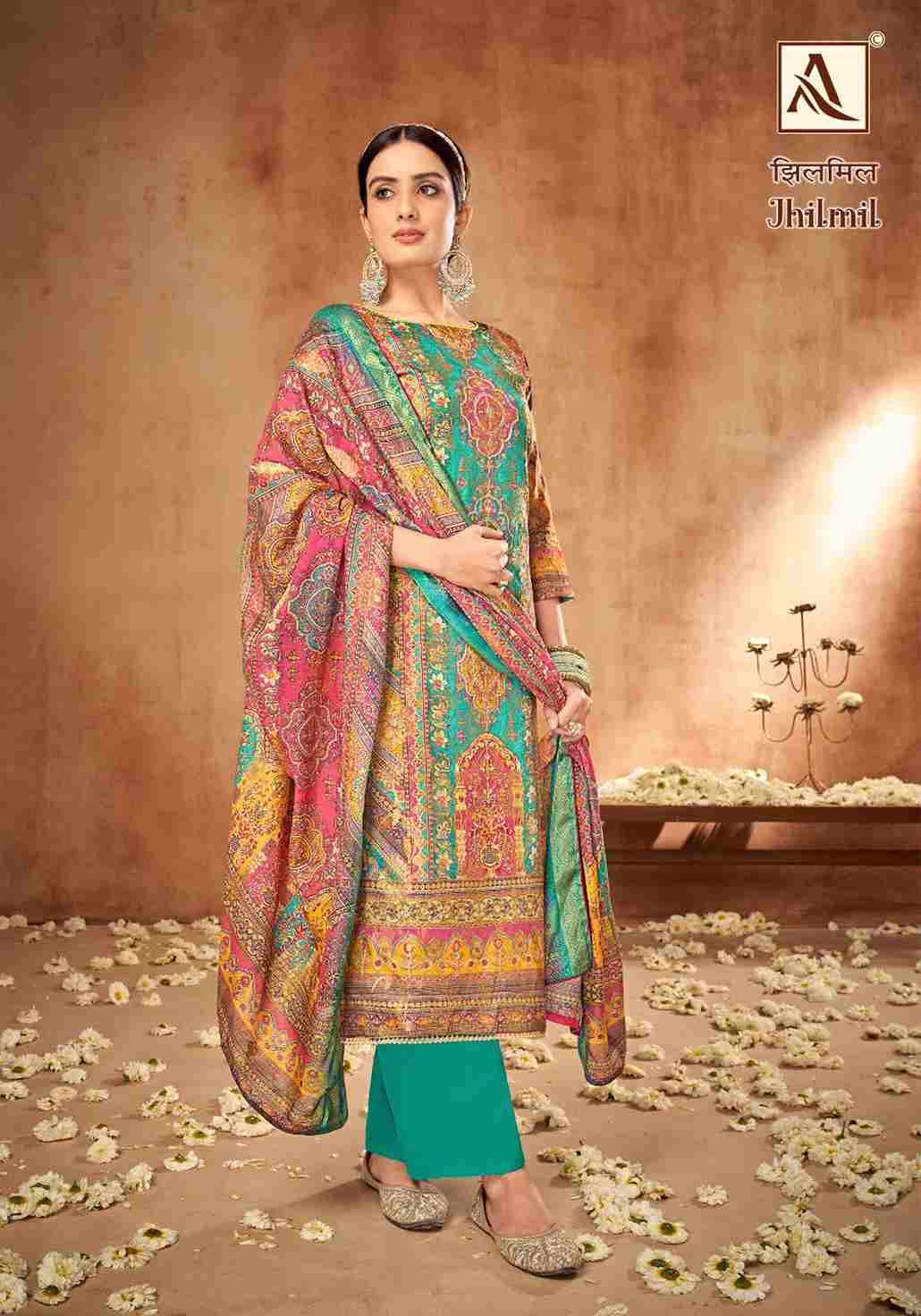 Jhilmil By Alok Suit 1474-001 To 1474-006 Series Beautiful Festive Suits Colorful Stylish Fancy Casual Wear & Ethnic Wear Pure Muslin Jacquard Dresses At Wholesale Price