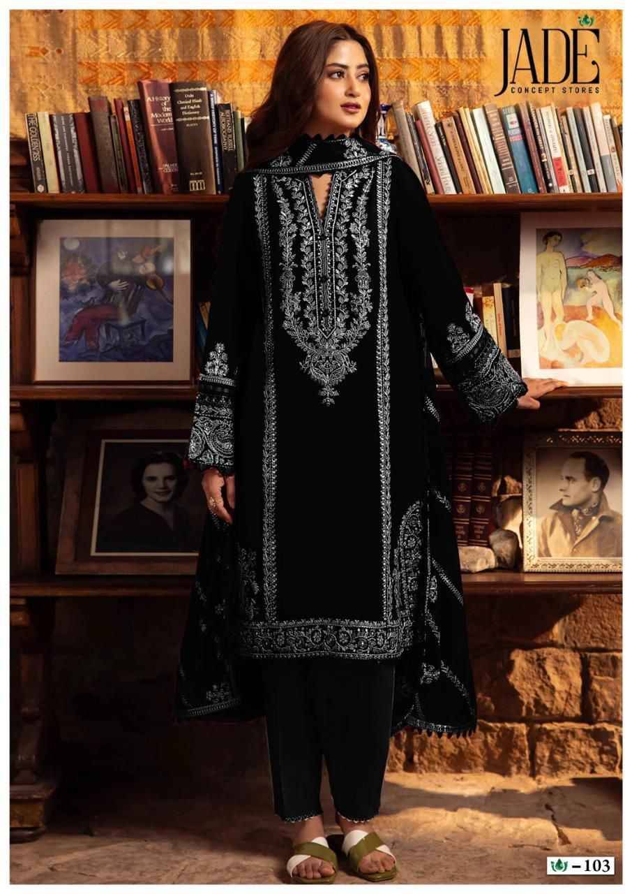 Bin Saeed Black And White By Jade 101 To 106 Series Beautiful Festive Suits Stylish Fancy Colorful Casual Wear & Ethnic Wear Pure Lawn Cotton Print Dresses At Wholesale Price