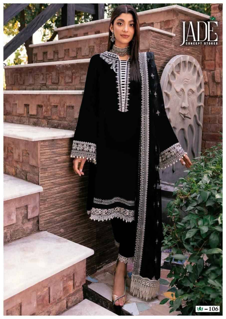 Bin Saeed Black And White By Jade 101 To 106 Series Beautiful Festive Suits Stylish Fancy Colorful Casual Wear & Ethnic Wear Pure Lawn Cotton Print Dresses At Wholesale Price