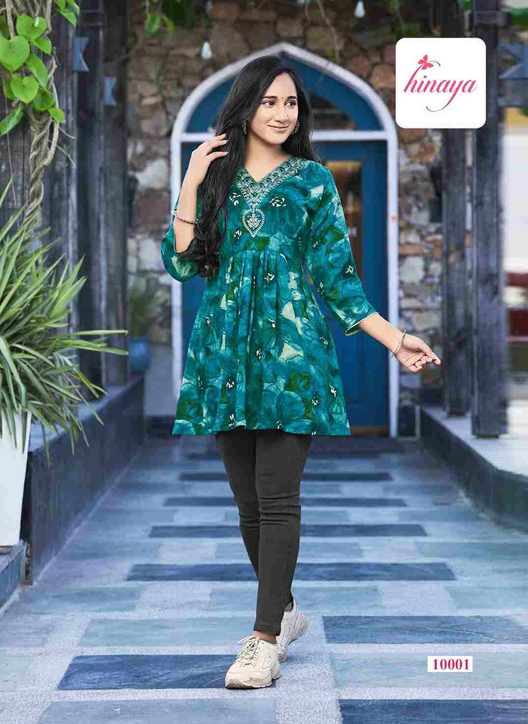 Resham Vol-10 By Hinaya 10001 To 10006 Series Designer Stylish Fancy Colorful Beautiful Party Wear & Ethnic Wear Collection Rayon Foil Kurtis At Wholesale Price