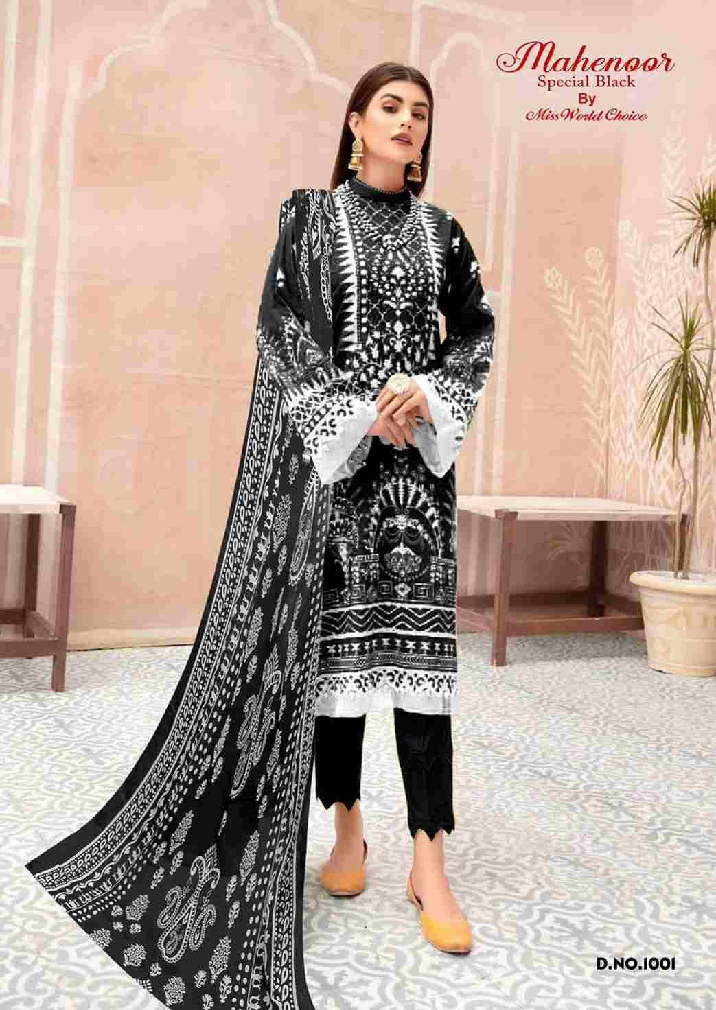 Mahenoor Special Black By Miss World Choice 1001 To 1006 Series Beautiful Festive Suits Stylish Fancy Colorful Casual Wear & Ethnic Wear Pure Lawn Print Dresses At Wholesale Price