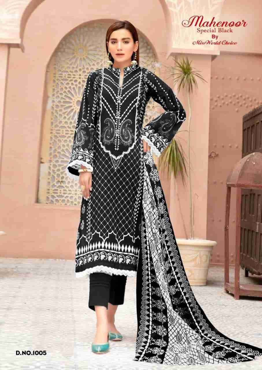 Mahenoor Special Black By Miss World Choice 1001 To 1006 Series Beautiful Festive Suits Stylish Fancy Colorful Casual Wear & Ethnic Wear Pure Lawn Print Dresses At Wholesale Price