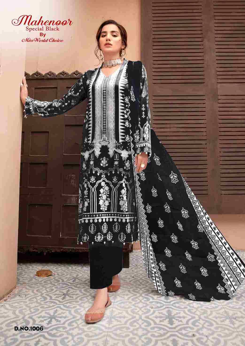 Mahenoor Special Black By Miss World Choice 1001 To 1006 Series Beautiful Festive Suits Stylish Fancy Colorful Casual Wear & Ethnic Wear Pure Lawn Print Dresses At Wholesale Price