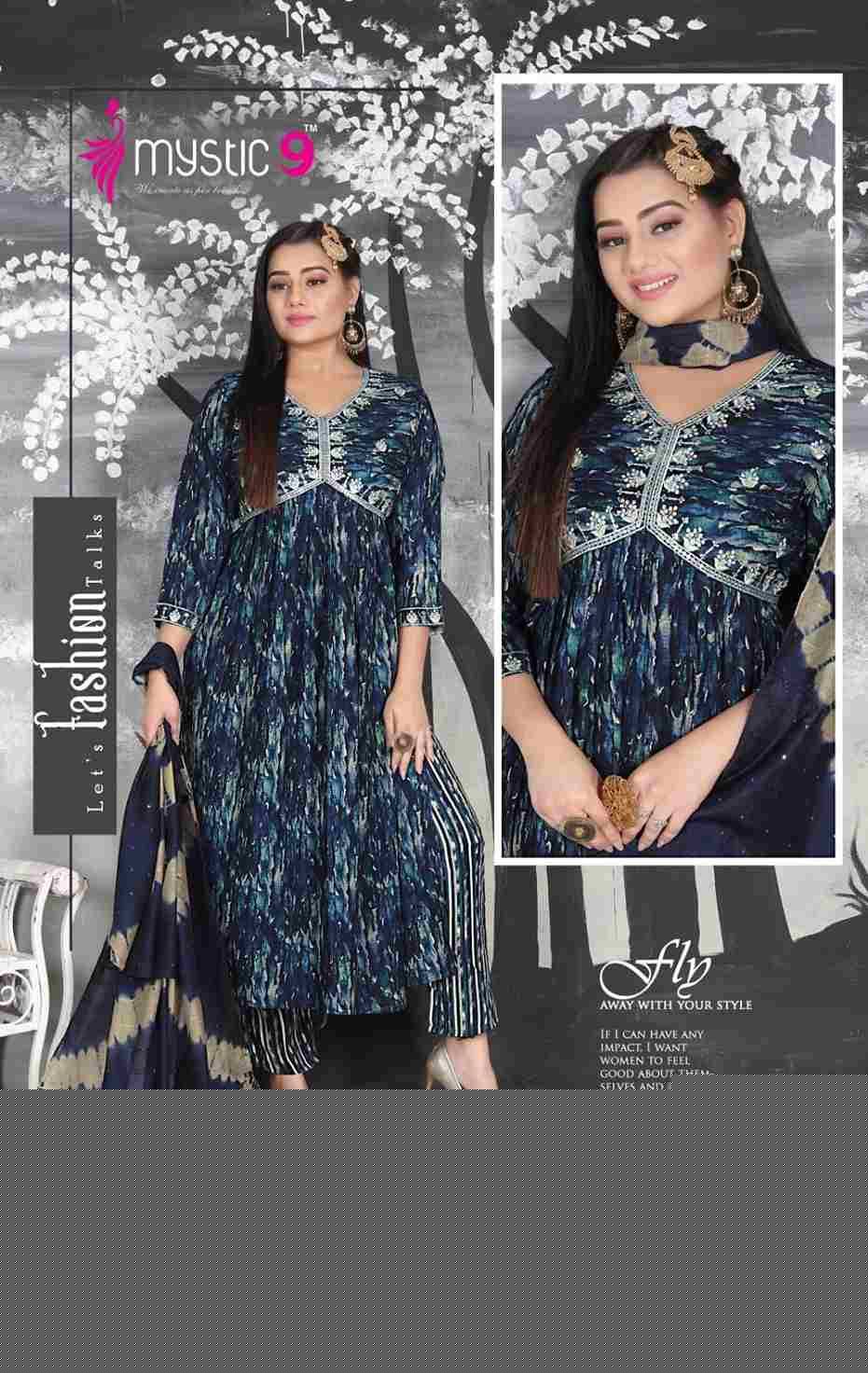Pooja Vol-4 By Mystic 9 4001 To 4008 Series Beautiful Festive Suits Colorful Stylish Fancy Casual Wear & Ethnic Wear Fancy Dresses At Wholesale Price