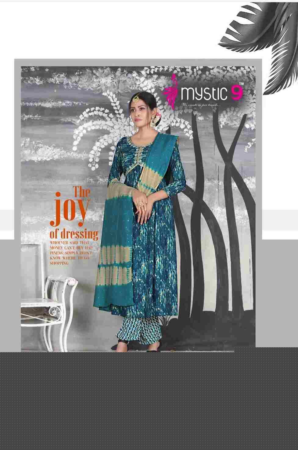 Pooja Vol-4 By Mystic 9 4001 To 4008 Series Beautiful Festive Suits Colorful Stylish Fancy Casual Wear & Ethnic Wear Fancy Dresses At Wholesale Price