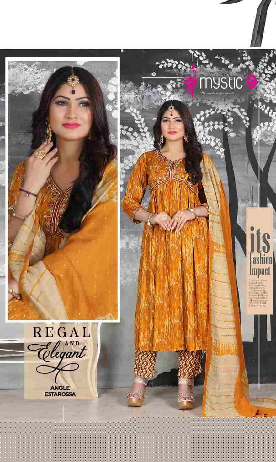 Pooja Vol-4 By Mystic 9 4001 To 4008 Series Beautiful Festive Suits Colorful Stylish Fancy Casual Wear & Ethnic Wear Fancy Dresses At Wholesale Price