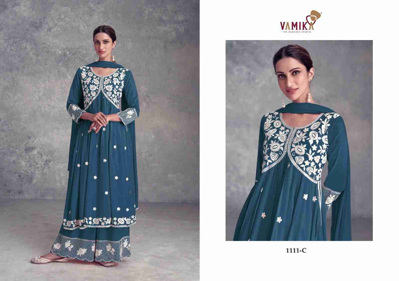 Aadhira Vol-9 Dark List By Vamika 1111-F To 1111-J Series Beautiful Festive Suits Colorful Stylish Fancy Casual Wear & Ethnic Wear Pure Viscose Rayon Embroidery Dresses At Wholesale Price