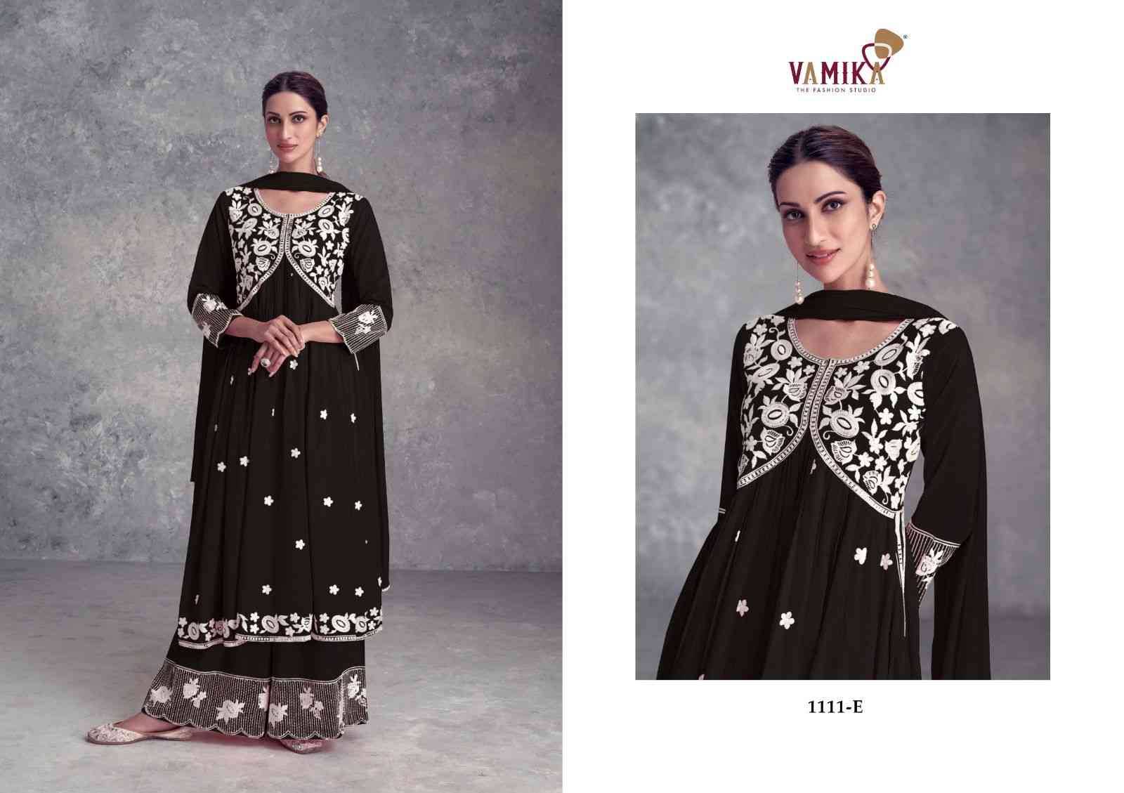 Aadhira Vol-9 Dark List By Vamika 1111-F To 1111-J Series Beautiful Festive Suits Colorful Stylish Fancy Casual Wear & Ethnic Wear Pure Viscose Rayon Embroidery Dresses At Wholesale Price