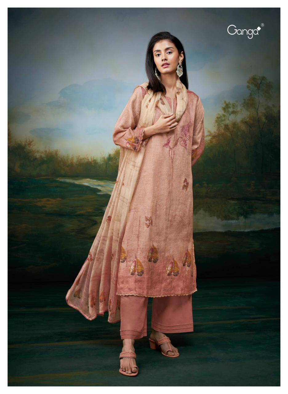 Herlett By Ganga Fashion 1807 To 1812 Series Beautiful Festive Suits Colorful Stylish Fancy Casual Wear & Ethnic Wear Pure Linen Dresses At Wholesale Price