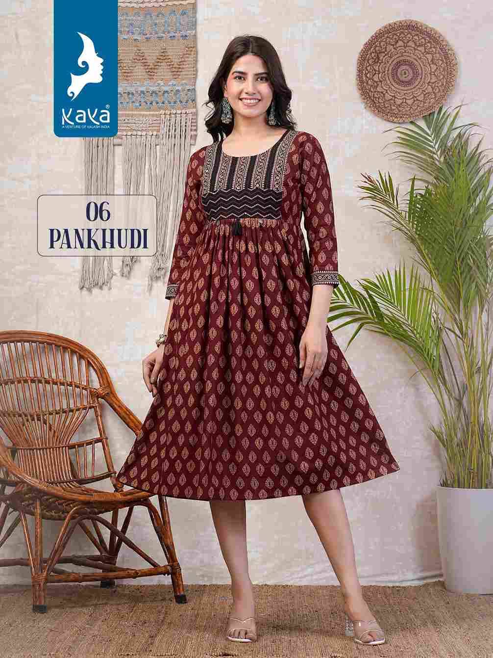 Pankhudi By Kaya 01 To 06 Series Designer Stylish Fancy Colorful Beautiful Party Wear & Ethnic Wear Collection Cotton Kurtis At Wholesale Price
